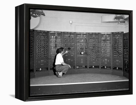 1949 Computer Used by Rocket Scientists at Lewis Flight Propulsion Laboratory, Cleveland, Ohio-null-Framed Stretched Canvas