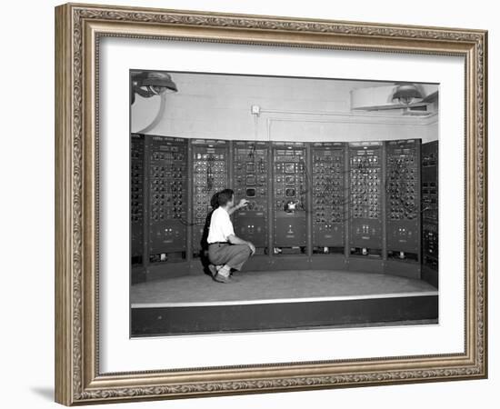 1949 Computer Used by Rocket Scientists at Lewis Flight Propulsion Laboratory, Cleveland, Ohio-null-Framed Photo