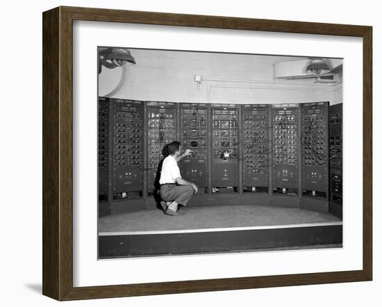 1949 Computer Used by Rocket Scientists at Lewis Flight Propulsion Laboratory, Cleveland, Ohio-null-Framed Photo