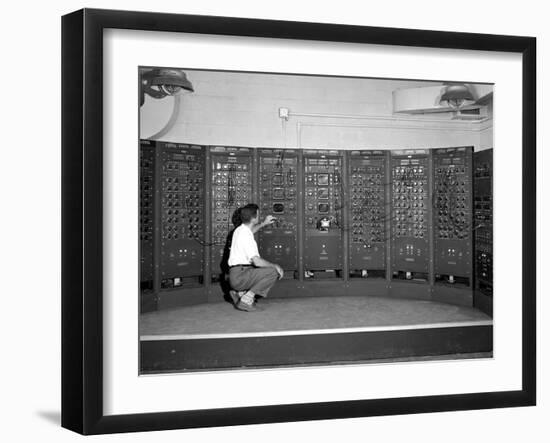 1949 Computer Used by Rocket Scientists at Lewis Flight Propulsion Laboratory, Cleveland, Ohio-null-Framed Photo