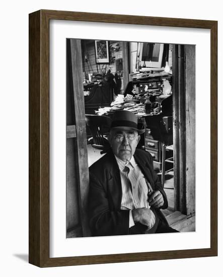 1949: Jess Motlow, Owner of Jack Daniels Distillery, Tennessee-Ed Clark-Framed Photographic Print