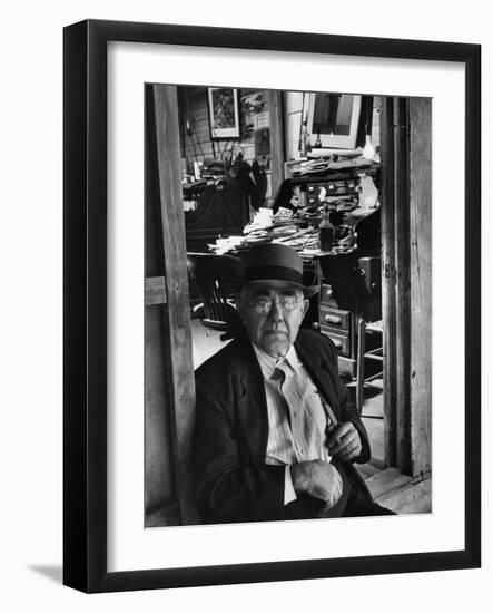 1949: Jess Motlow, Owner of Jack Daniels Distillery, Tennessee-Ed Clark-Framed Photographic Print