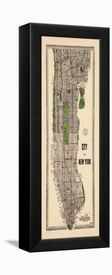 1949, Manhattan composite, 1949, New York, United States-null-Framed Premier Image Canvas