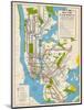 1949, New York Subway Map, New York, United States-null-Mounted Giclee Print