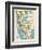 1949, New York Subway Map, New York, United States-null-Framed Giclee Print