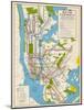 1949, New York Subway Map, New York, United States-null-Mounted Giclee Print