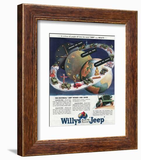 1949 Willys-The Universal Jeep-null-Framed Art Print