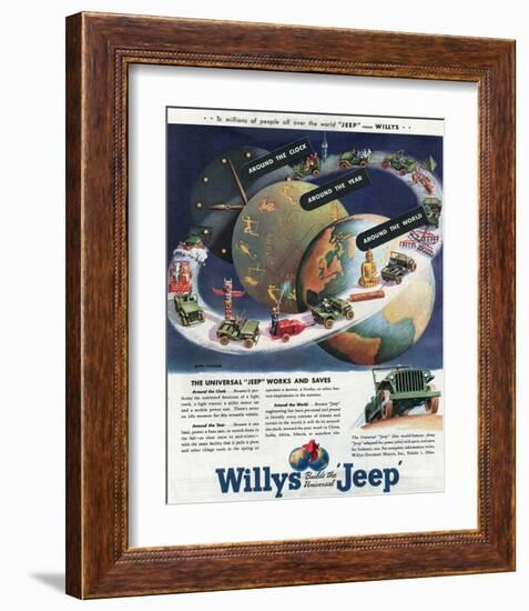 1949 Willys-The Universal Jeep-null-Framed Art Print