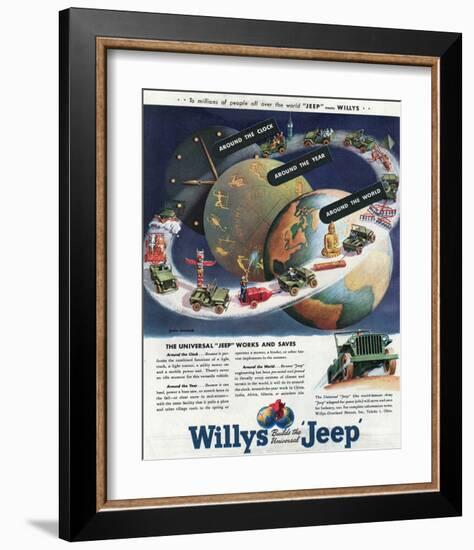 1949 Willys-The Universal Jeep-null-Framed Art Print