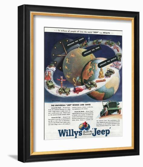 1949 Willys-The Universal Jeep-null-Framed Art Print