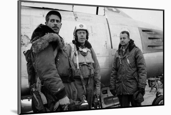1950: F-86 Sabre Jet Pilots. in Center Is Colonial John C. Meyer-John Dominis-Mounted Photographic Print