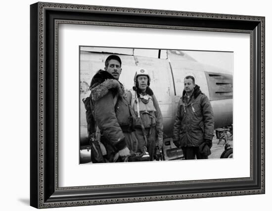 1950: F-86 Sabre Jet Pilots. in Center Is Colonial John C. Meyer-John Dominis-Framed Photographic Print