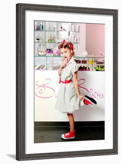 1950's Candy Girl-Yvette Leur-Framed Photographic Print