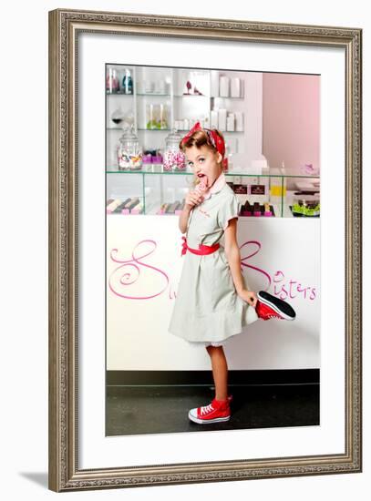 1950's Candy Girl-Yvette Leur-Framed Photographic Print