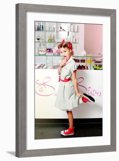 1950's Candy Girl-Yvette Leur-Framed Photographic Print