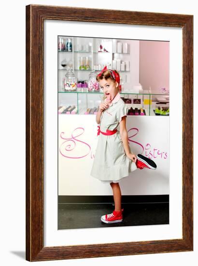 1950's Candy Girl-Yvette Leur-Framed Photographic Print