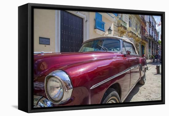 1950's car in artistic Havana, Cuba.-Michele Niles-Framed Premier Image Canvas