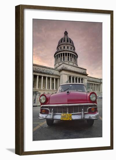 1950's Era Car Parked on Street in Havana Cuba-Adam Jones-Framed Photographic Print