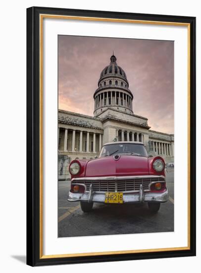 1950's Era Car Parked on Street in Havana Cuba-Adam Jones-Framed Photographic Print