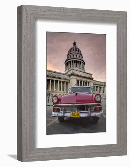 1950's Era Car Parked on Street in Havana Cuba-Adam Jones-Framed Photographic Print