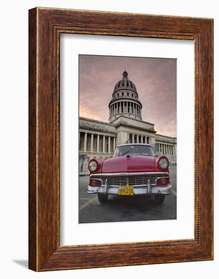 1950's Era Car Parked on Street in Havana Cuba-Adam Jones-Framed Photographic Print