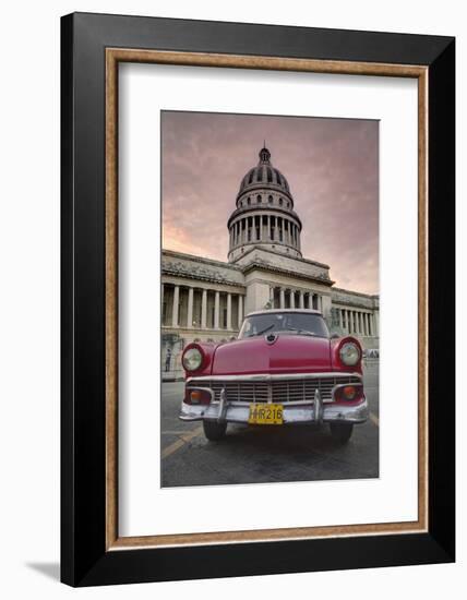 1950's Era Car Parked on Street in Havana Cuba-Adam Jones-Framed Photographic Print