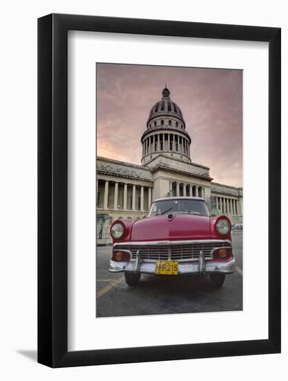 1950's Era Car Parked on Street in Havana Cuba-Adam Jones-Framed Photographic Print