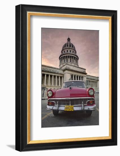 1950's Era Car Parked on Street in Havana Cuba-Adam Jones-Framed Photographic Print