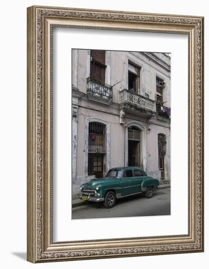 1950's Era Car Parked on Street in Havana Cuba-Adam Jones-Framed Photographic Print