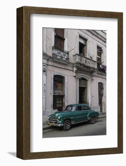 1950's Era Car Parked on Street in Havana Cuba-Adam Jones-Framed Photographic Print