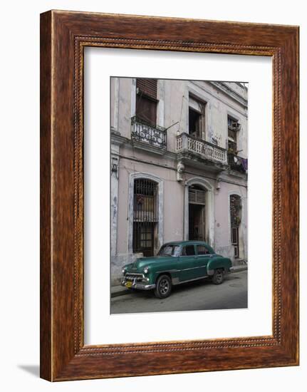 1950's Era Car Parked on Street in Havana Cuba-Adam Jones-Framed Photographic Print