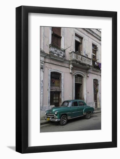 1950's Era Car Parked on Street in Havana Cuba-Adam Jones-Framed Photographic Print