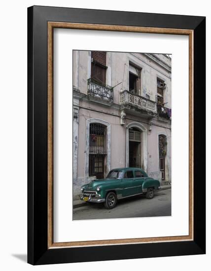 1950's Era Car Parked on Street in Havana Cuba-Adam Jones-Framed Photographic Print