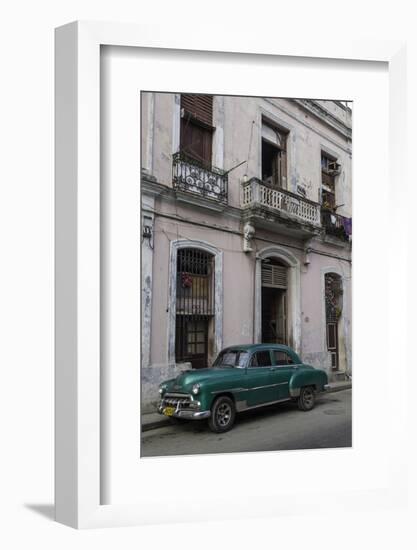 1950's Era Car Parked on Street in Havana Cuba-Adam Jones-Framed Photographic Print