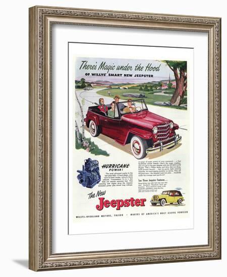 1950 Willys Smart New Jeepster-null-Framed Art Print