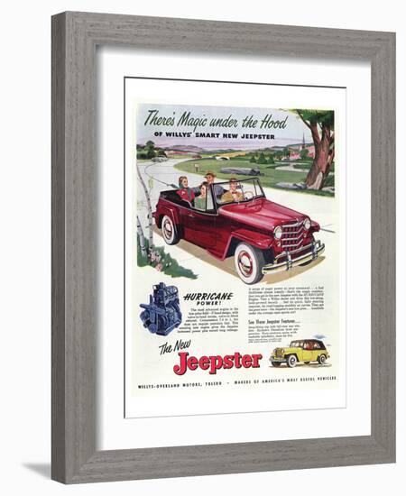 1950 Willys Smart New Jeepster-null-Framed Art Print