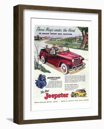 1950 Willys Smart New Jeepster-null-Framed Art Print