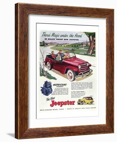 1950 Willys Smart New Jeepster-null-Framed Art Print