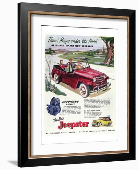 1950 Willys Smart New Jeepster-null-Framed Art Print