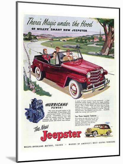 1950 Willys Smart New Jeepster-null-Mounted Art Print