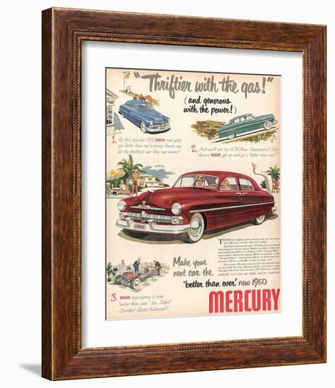 1950Mercury-Thriftier With Gas-null-Framed Art Print