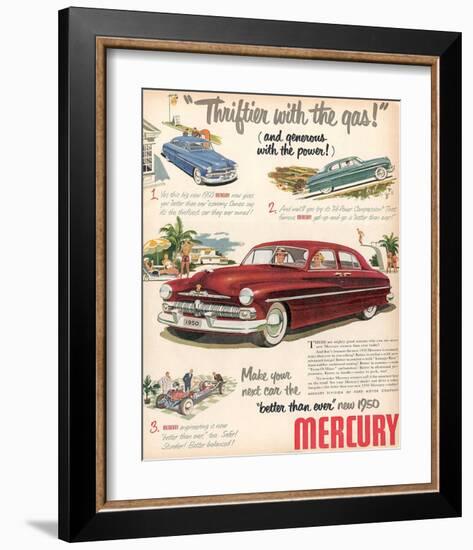 1950Mercury-Thriftier With Gas-null-Framed Art Print