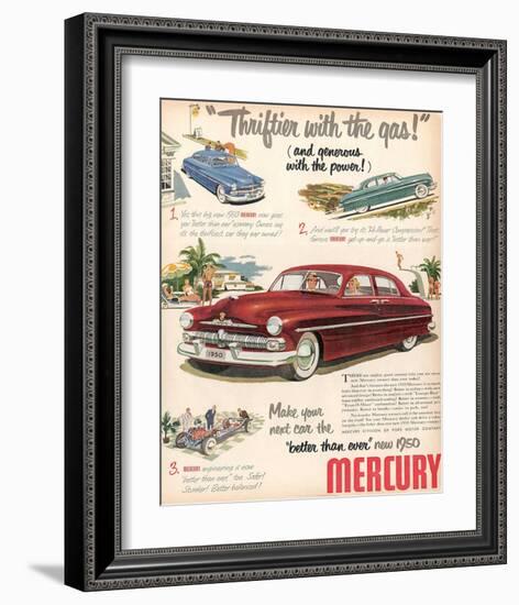 1950Mercury-Thriftier With Gas-null-Framed Art Print