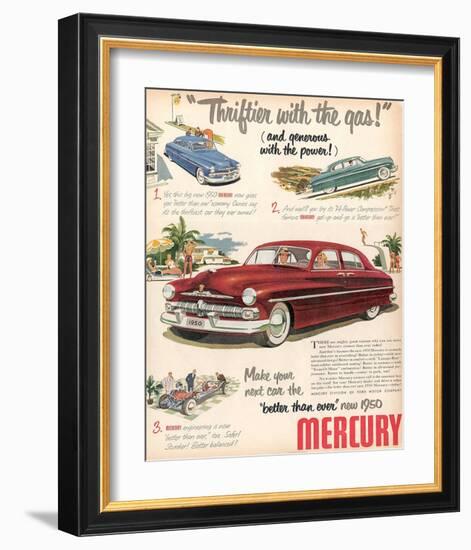 1950Mercury-Thriftier With Gas-null-Framed Art Print