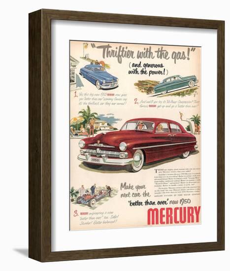 1950Mercury-Thriftier With Gas-null-Framed Art Print