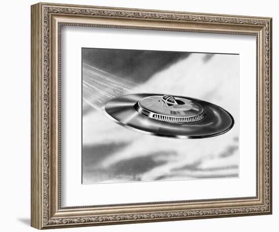 1950s Artist's Conception UFO Flying Saucer-null-Framed Photographic Print