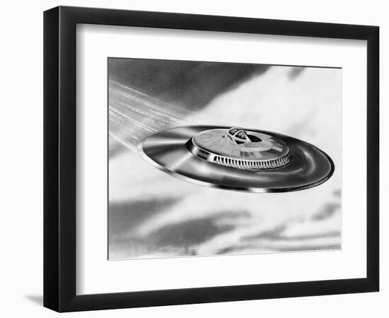 1950s Artist's Conception UFO Flying Saucer-null-Framed Photographic Print