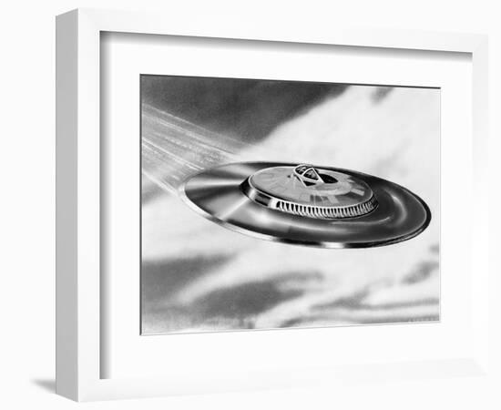 1950s Artist's Conception UFO Flying Saucer-null-Framed Photographic Print