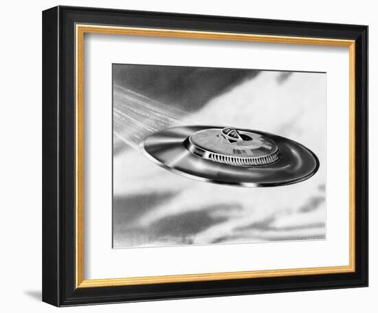 1950s Artist's Conception UFO Flying Saucer-null-Framed Photographic Print