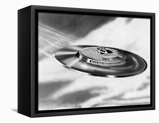 1950s Artist's Conception UFO Flying Saucer-null-Framed Premier Image Canvas